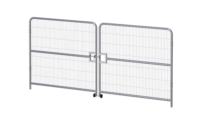 ROUND TOP VEHICLE ACCESS GATE GALVANISED - 2M  X 4.2M