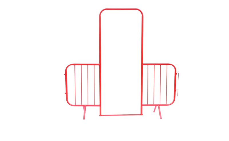 FIXED LEG WALKTHROUGH BARRIER WITHOUT GATE - RED