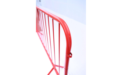 HD METAL PEDESTRIAN BARRIER FIXED LEG RED 2.3M X 1.1M2